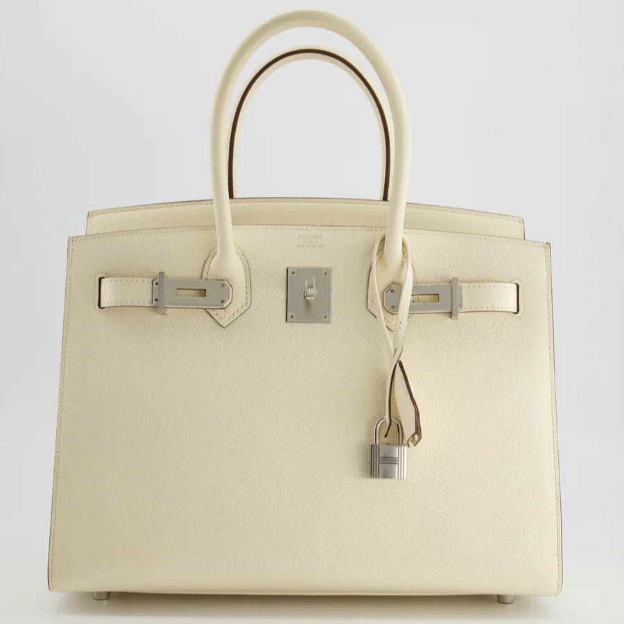 Hermès Birkin Bag 30 Sellier in Nata Epsom Leather with Palladium Hardware