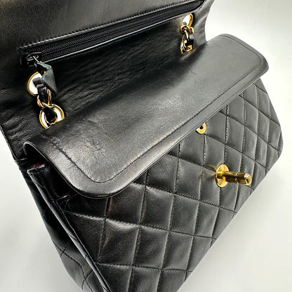 Petit sac classique agneau noir