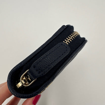 Porte-monnaie zippé classique caviar