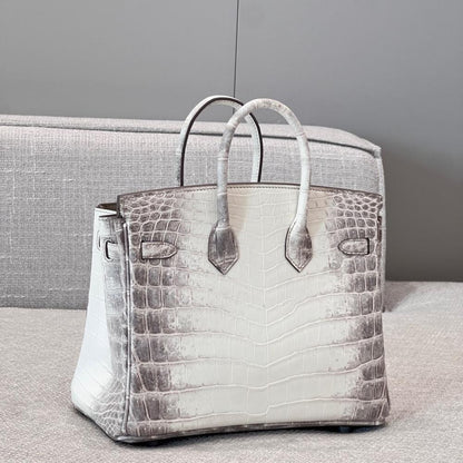 Birkin Himalaya 25 Crocodile Niloticus Blanc