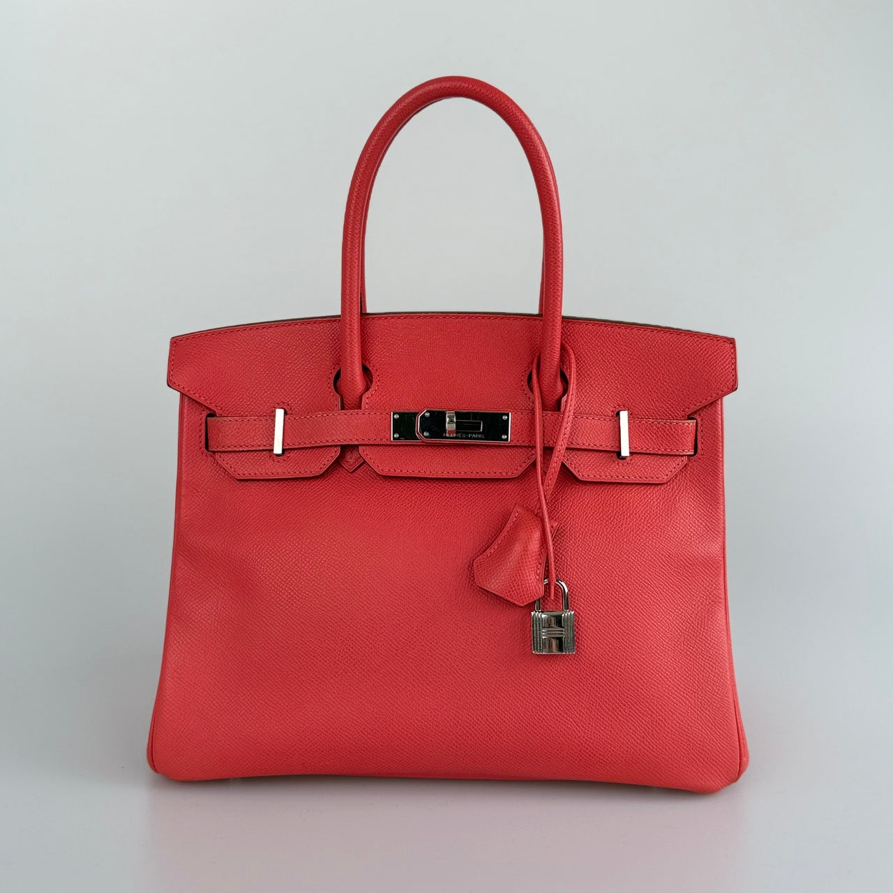 Hermes Birkin 30 Epsom Leather Rouge with Palladium Hardware