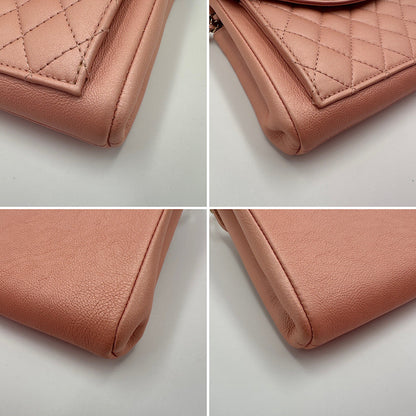 Mini sac à rabat chanel rose