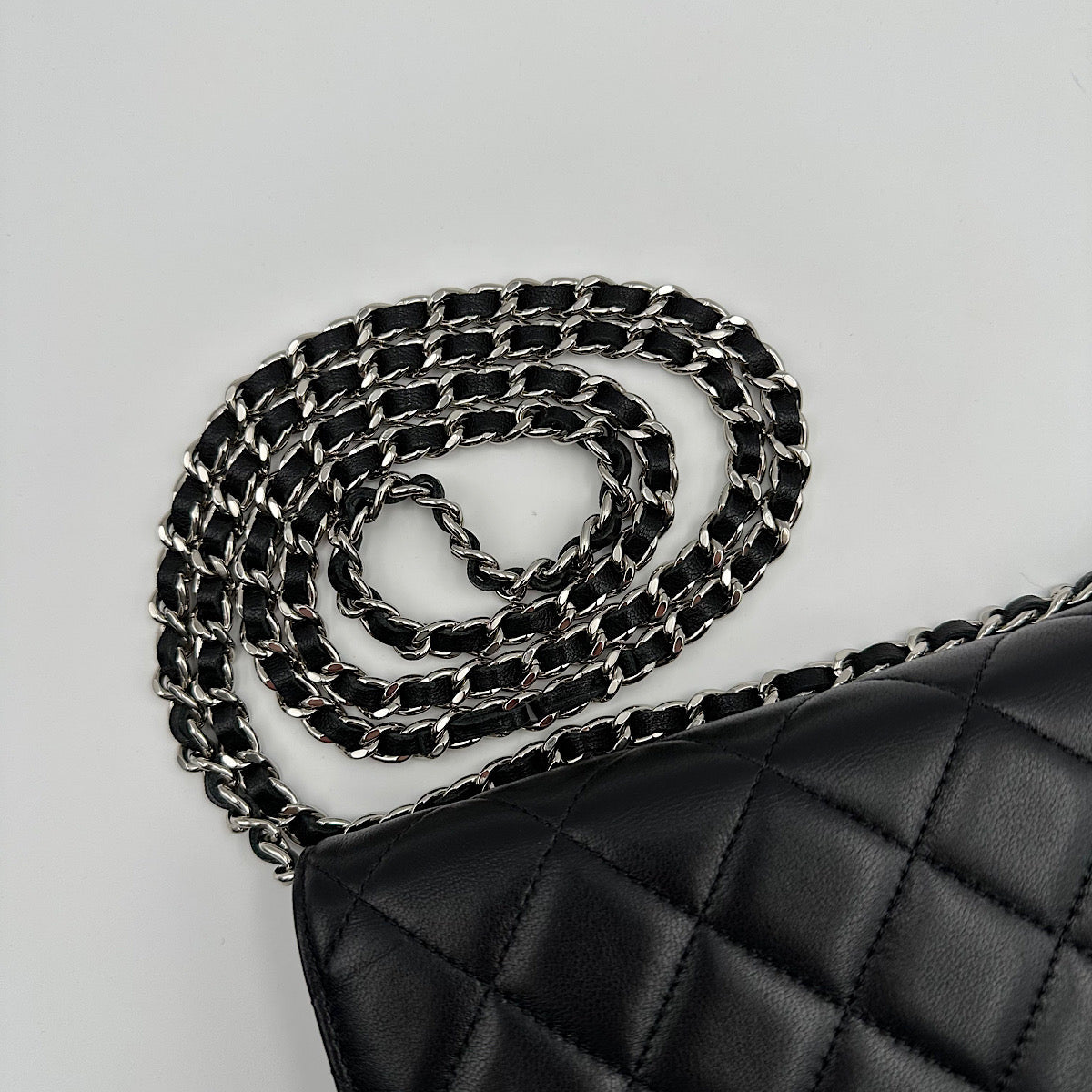 Wallet on chain classique agneau noir