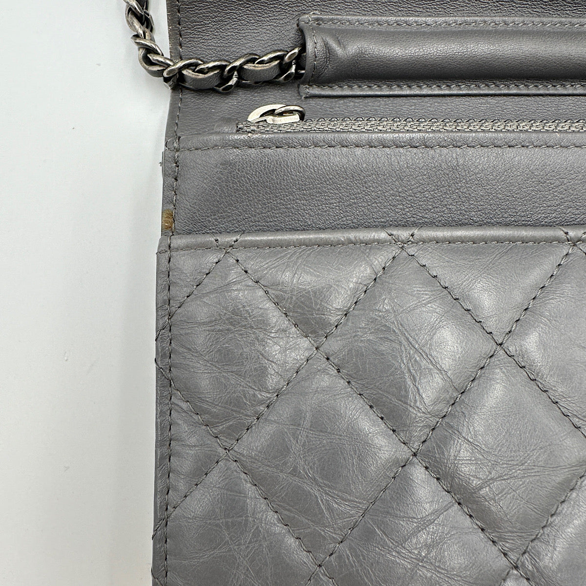 Wallet on chain 2.55 veau vieilli gris