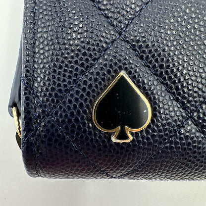 Porte-monnaie zippé caviar navy