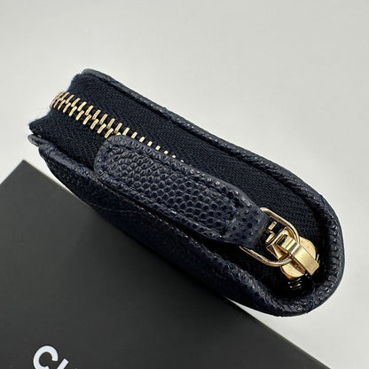 Porte-monnaie zippé classique caviar