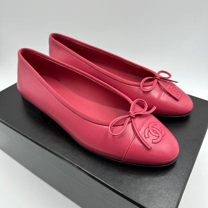 Ballerines classiques agneau rose