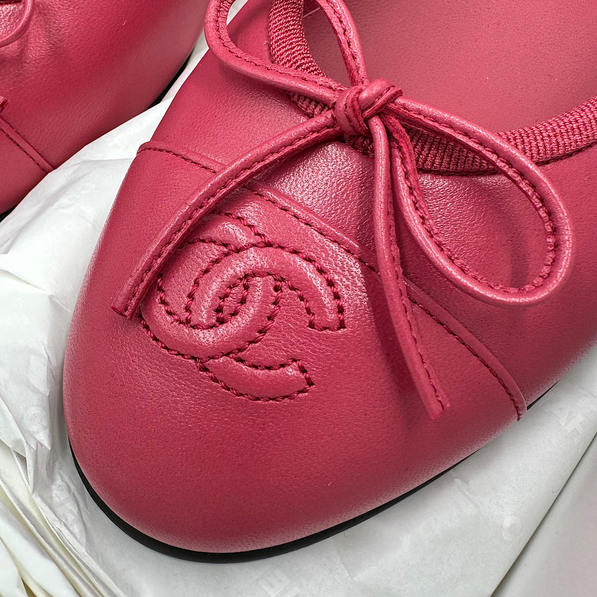 Ballerines classiques agneau rose